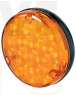 Hella 500 Series LED Front Direction Indicator - Amber, Black Housing (2135LED)