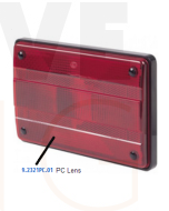 Hella PC Red Lens to suit Hella 2321PC & 2424PC (9.2321PC.01) 